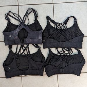 Sweat and Milk Nursing Breastfeeding pumping bra set lot of 4, size small Sm S